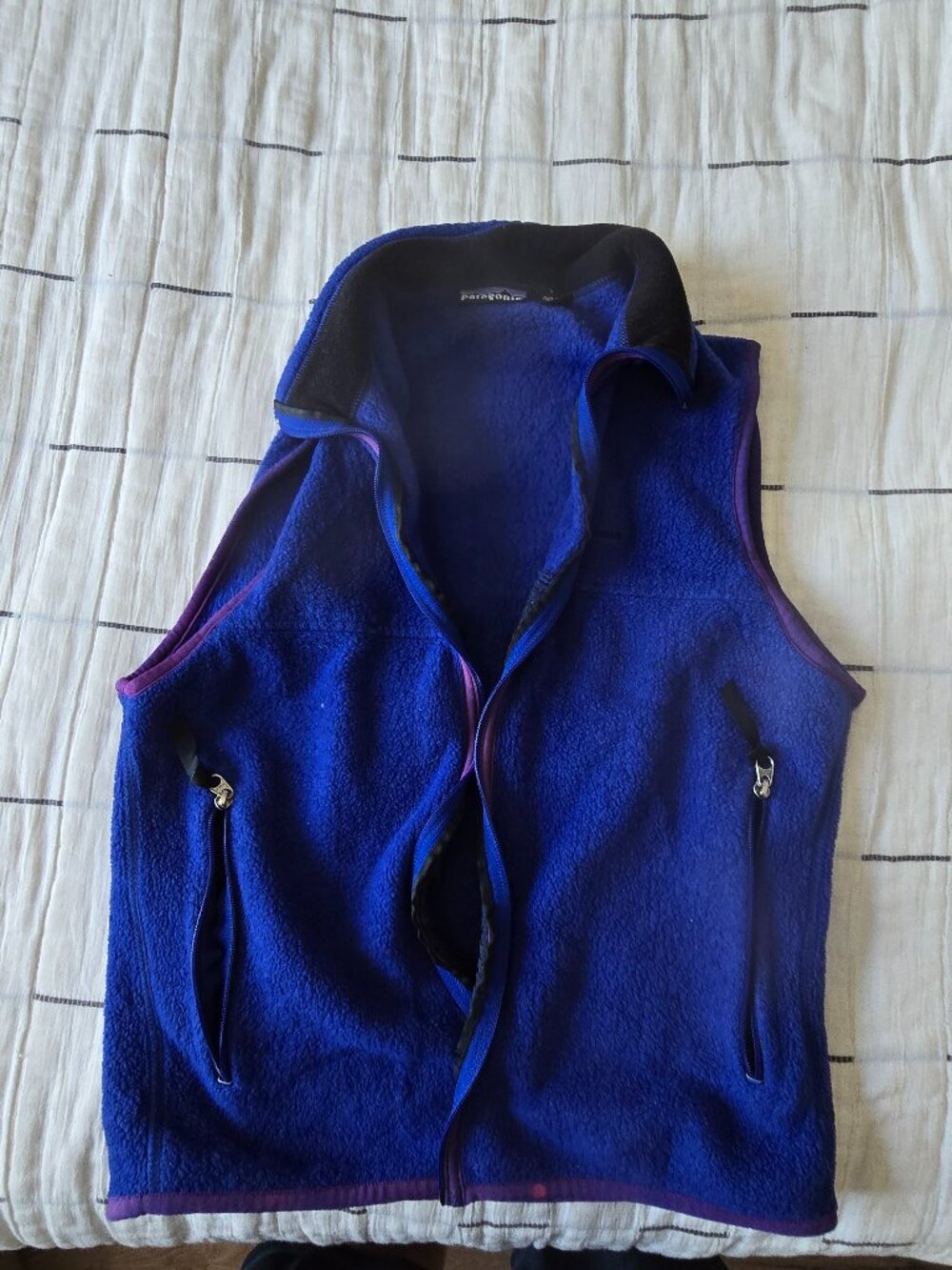 Vintage Patagonia Fleece Vest – Royal purp – Size S – Made in USA Price $55